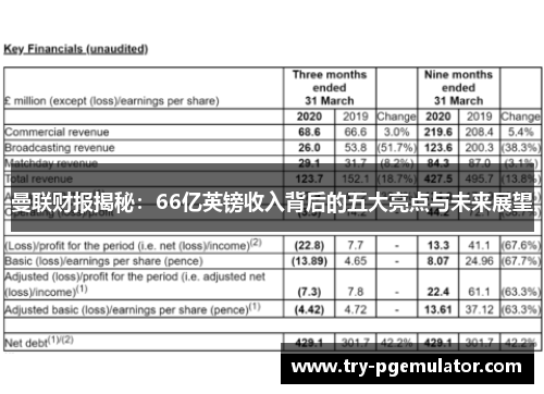 曼联财报揭秘：66亿英镑收入背后的五大亮点与未来展望