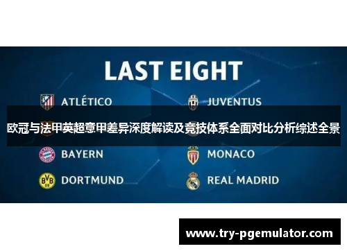 欧冠与法甲英超意甲差异深度解读及竞技体系全面对比分析综述全景